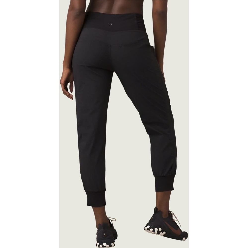 Prana Black Joggers Womens Small‎ Active High Waist Capri Pocket Pants